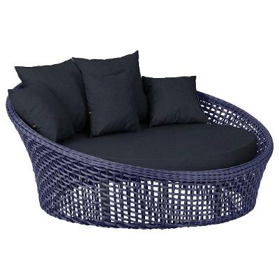 Chaise Hungria Pintura Preta Corda Náutica E12 Trama Azul