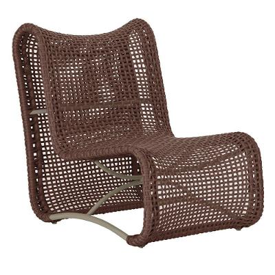 Poltrona Texas Alumínio Fendi Corda Náutica Trama Original Marrom