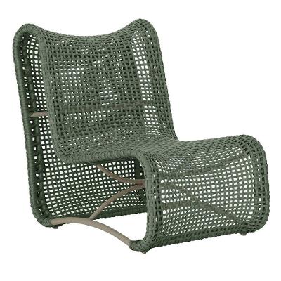 Poltrona Texas Alumínio Fendi Corda Náutica Trama Original Verde