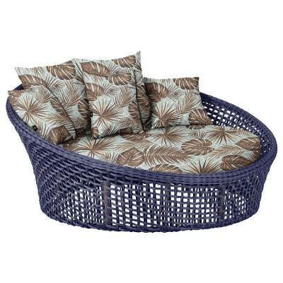 Chaise Hungria Pintura Fendi Corda Náutica E6 Trama Original Azul