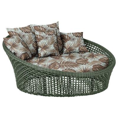Chaise Hungria Pintura Preta Corda Náutica E6 Trama Original Verde