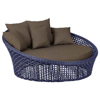 Chaise Hungria Pintura Marrom Corda Náutica E9 Trama Azul
