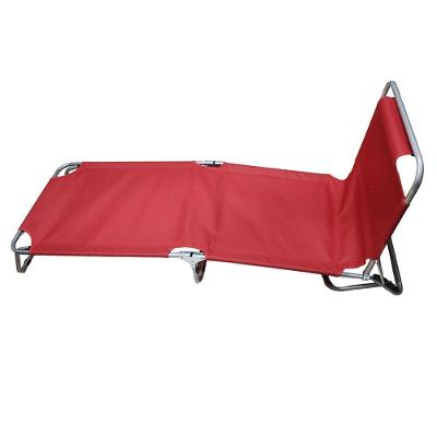 Espreguiçadeira Reclinável Dobrável 3 Posições Vermelho