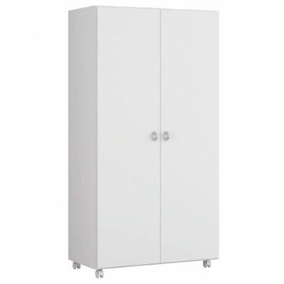Armario Multiuso 2 Portas Com Rodizio 86 Cm Ar70 Branco Dtall