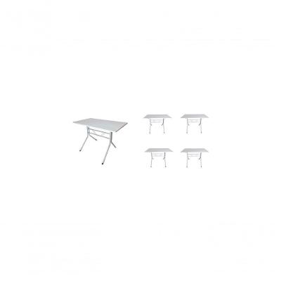 Kit 5 Mesas Moema 120x70 Branca Base Branca