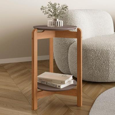 Mesa De Cabeceira Manchester Cinza Pérola/cedro