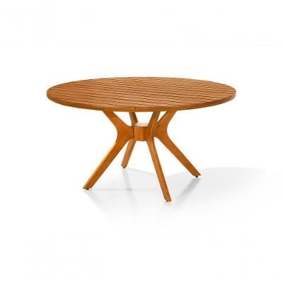 Mesa De Jantar Redonda Julia 100% Madeira Maciça 4 Lugares 110cm