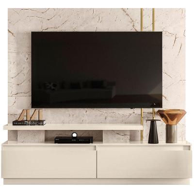 Home Theater Para Tv 75 Polegadas Com 2 Gavetas New ártemis Calacata Off White