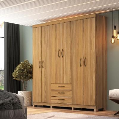Guarda Roupa 6 Portas E 3 Gavetas Rp3637 Decibal Ipê