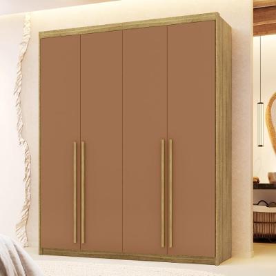 Guarda Roupa Casal 4 Portas 3 Gavetas Pequim - Nature-camarim Nature-camarim