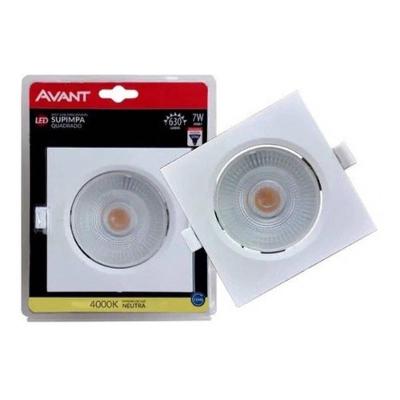 Spot Led Embutir Quadrado Bivolt 7w 4000k Avant
