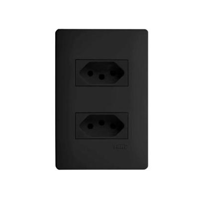 Conjunto Fame Habitat Black - 2 Tomadas 20a