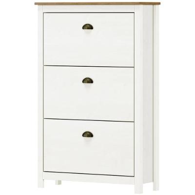 Sapateira 3 Gavetas Madeira Maciça 80 Cm 9175 Branco Freijo Milani Store