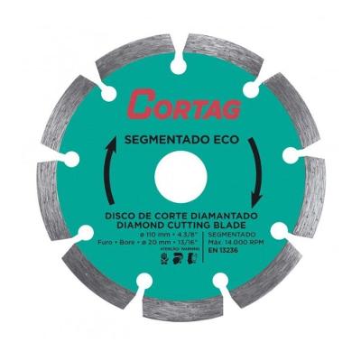 Disco De Corte Diamantado Cortag 110mm Segmentado Seco