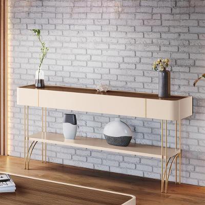 Aparador Decorativo Rennes Pés De Aço Mdp/mdf Off White/castanho G26 - Gran Belo