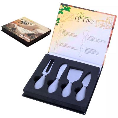 Conjunto Jogo Para Queijo Premium 4 Peças Gourmet Mesa Posta