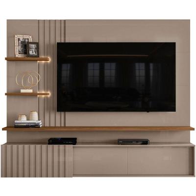 Painel Suspenso Para Tv 65 Polegadas Com 3 Portas Atenis Fendi/naturale