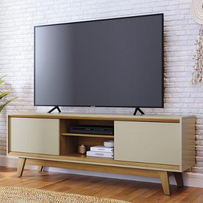 Rack Bancada 2 Portas Tvs Até 65 Polegadas Atlas - Cumaru-opala Cumaru-opala