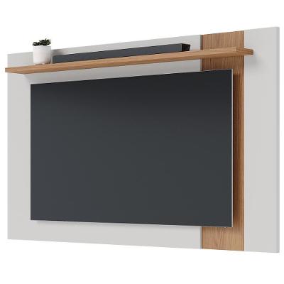 Painel Para Tv 70 Pol Extensível 180cm Lara C04 Off White Matte Freijó - Lyam Decor