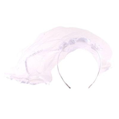 Tiara Véu De Noiva Branco Com Flores