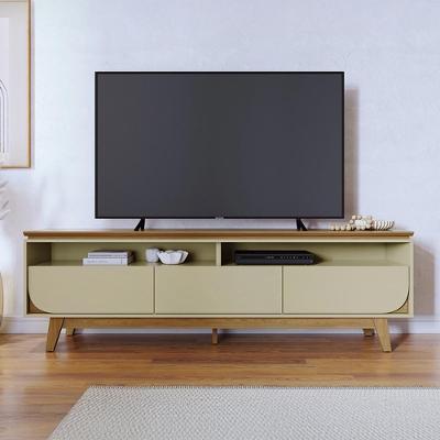 Rack Bancada 3 Gavetas Tvs Até 75 Polegadas Selene - Cumaru-opala Cumaru-opala