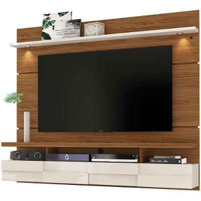 Painel Suspenso Para Tv 60 Polegadas Com 2 Portas Alana 1.8 Naturale/off White