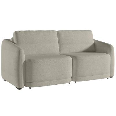 Sofá Cama Casal Para Sala 236cm Polska K04 Bouclê Bege - Mpozenato