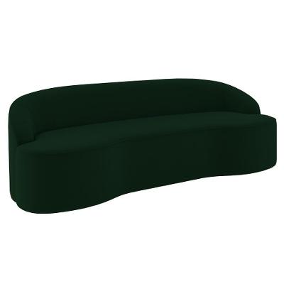 Sofá 3 Lugares Para Sala De Estar Living 210cm Theo D06 Veludo Esmeralda - Mpozenato