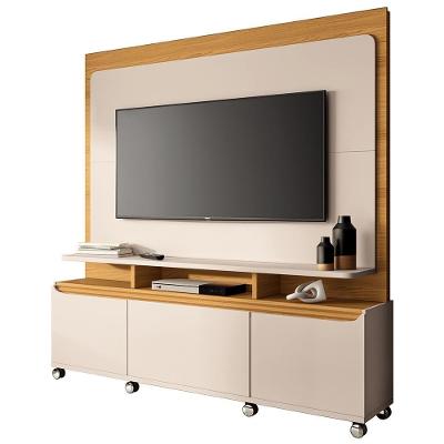 Estante Painel Para Tv 70 Pol 170cm 2 Portas Planck B01 Off White Cinamomo - Lyam Decor
