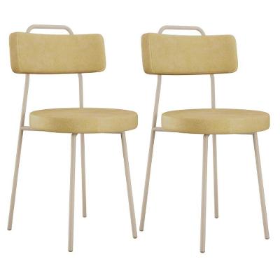 Kit 02 Cadeiras Decorativas Estofada Sala Jantar Barcelona Arena L02 Couríssimo Fendi - Lyam