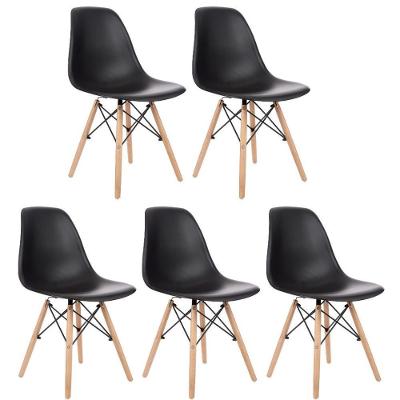 Kit 5 Cadeiras Charles Eames Preta