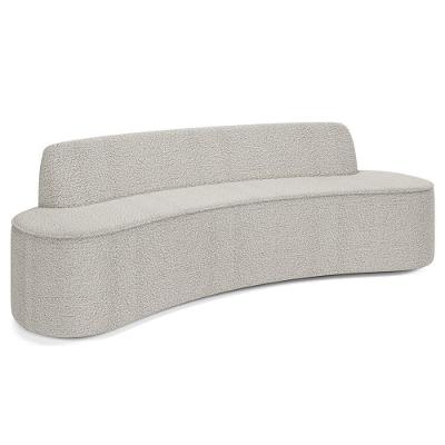 Sofá 2 Lugares Para Sala De Estar Living 150cm Koane D06 Bouclê Creme - Mpozenato