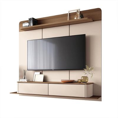 Home Painel Decorativo Suspenso Messier Para Tv Até 70 Polegadas Off White/castanho G26 - Gran Belo