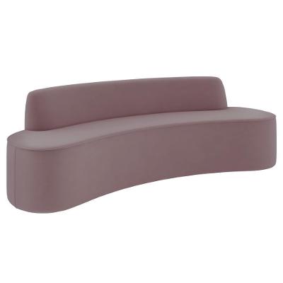 Sofá 5 Lugares Para Sala De Estar Living 300cm Koane D06 Veludo Rosa - Mpozenato