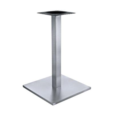 Base De Mesa Quadrada 5043 Alpha Rivatti 72 Cm (altura) Em Aço Inox Cor Prata Base Quadrada