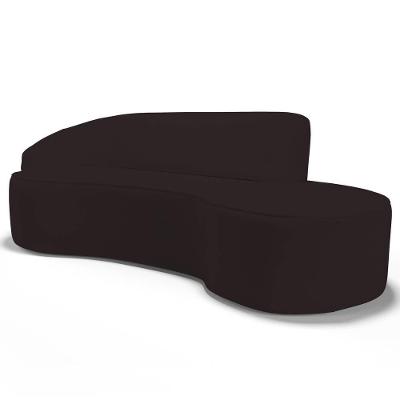 Sofá Living 3 Lugares 230cm Braço Esquerdo Mozart D06 Sintético Marrom - Mpozenato
