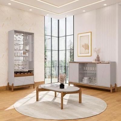 Kit Sala De Estar Odegard Off White Cedro