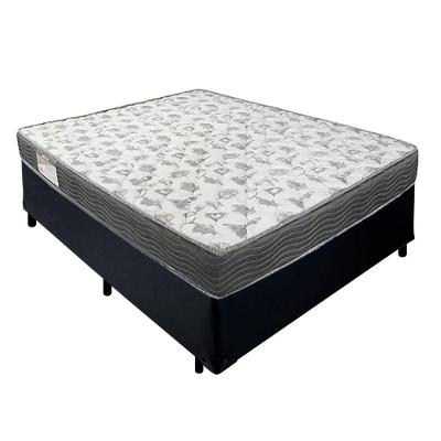 Cama Box Casal Sintético + Colchão De Espuma D33 Sereneprime 138cm Preto