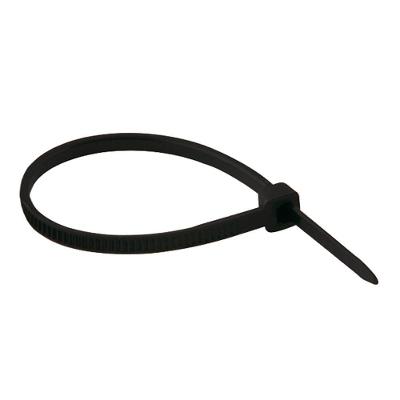 Abracadeira De Nylon 2,5x15cm 100 Unidades Preta