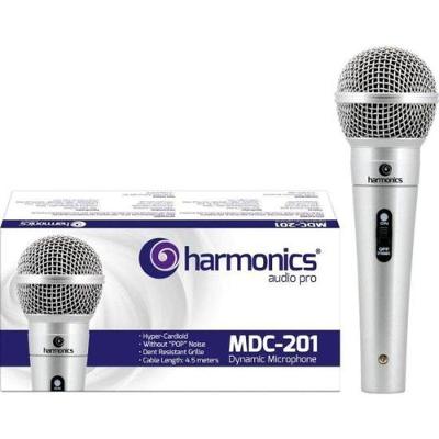 Microfone Harmonics Mdc201 Dinâmico Supercardióide Prata