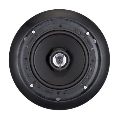 Arandela Redonda Fiamon 6&quot; Coaxial 50rms 8r Preta