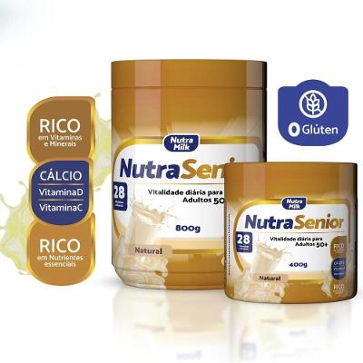 Nutra Senior 50+ Completo Com 28 Vitaminas E Minerais - Pote 800g Sabor Natural
