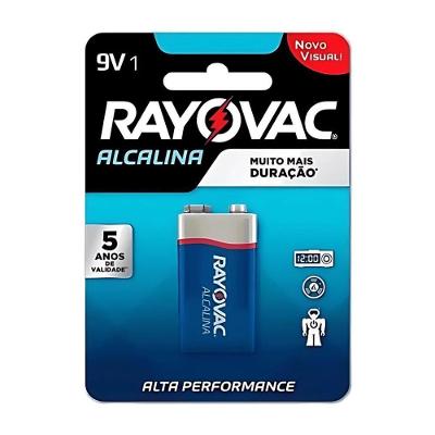 Bateria Alcalina Rayovac 9v Retangular Com 1 Unidade