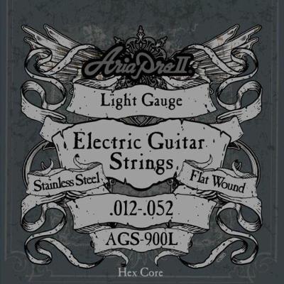 Encordoamento Para Guitarra Flat Wound .012 Ags900l Aria Pro