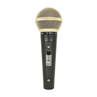 Microfone Dinamico Profissional Leson Sm58 Plus Preto