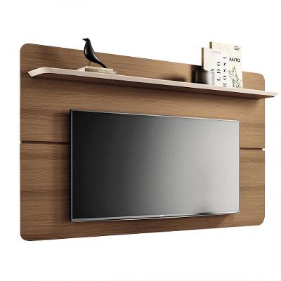 Painel Suspenso Decorativo 1.8 Tv Até 70 Pol. Sala De Estar Kirby Castanho/off White G26 - Gran Belo