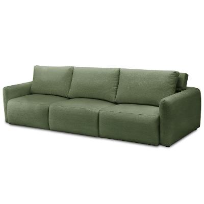 Sofá Retrátil Reclinável Para Sala 5 Lugares 390cm Egeu F04 Linho Verde - Lyam Decor