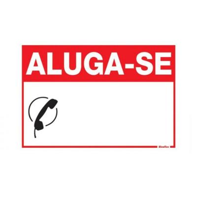Placa De Sinalização Sinalize 20x30cm - Aluga-se
