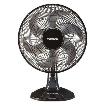 Ventilador De Mesa Ventisol Oscilante 40cm Turbo 6 Preto cinza 127v
