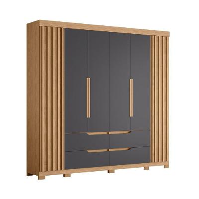 Guarda Roupa Doble Casal 6 Portas Albatroz Moveis Freijó/titanium